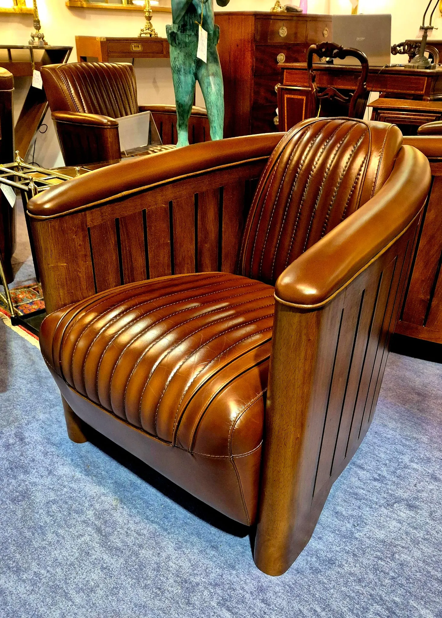 A Stunning Club Armchair in the Art Deco Style