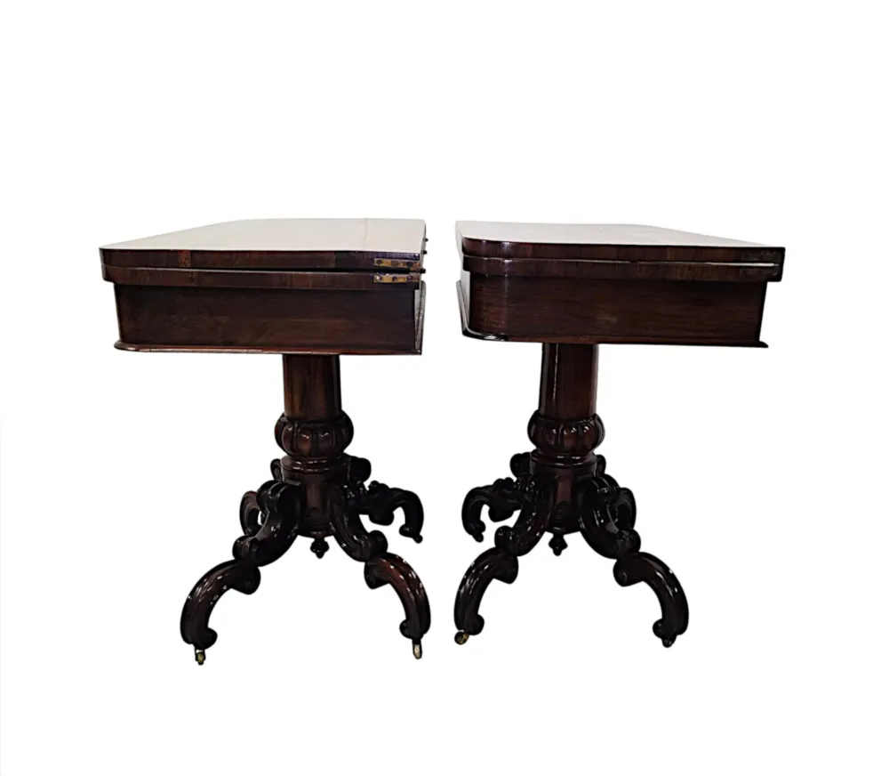 A Fabulous Pair of 19th Century Irish Turnover Leaf Tea Tables