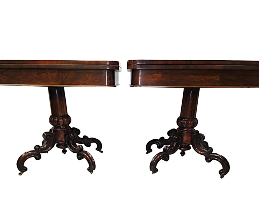 A Fabulous Pair of 19th Century Irish Turnover Leaf Tea Tables