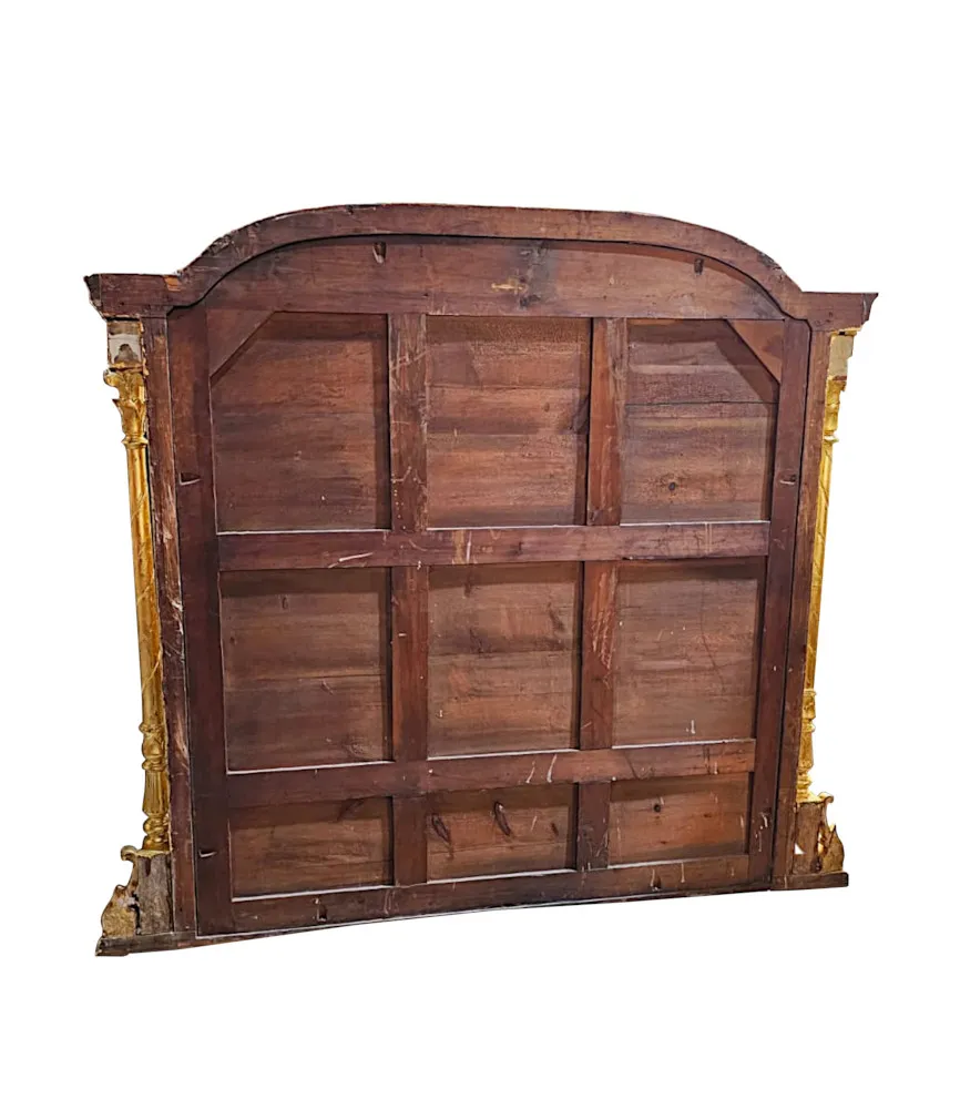 An Exceptional Massive 19th Century Giltwood Overmantel Mirror