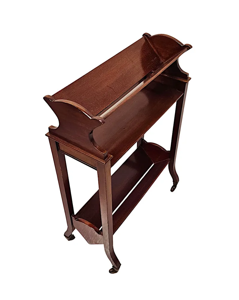 A Very Fine Edwardian Mahogany Book Trough