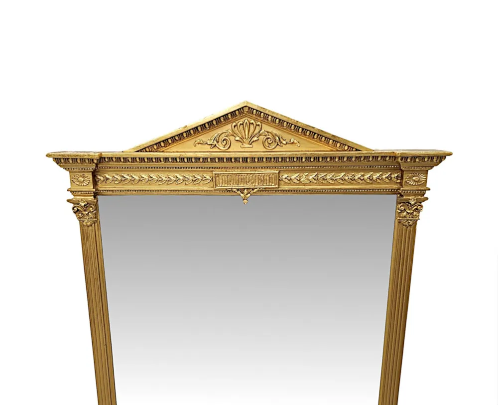 A Stunning 19th Century Giltwood Overmantel Mirror 
