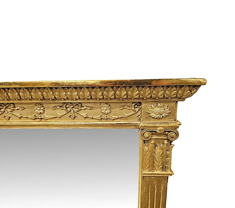A Very Fine 19th Century Giltwood Overmantel Mirror