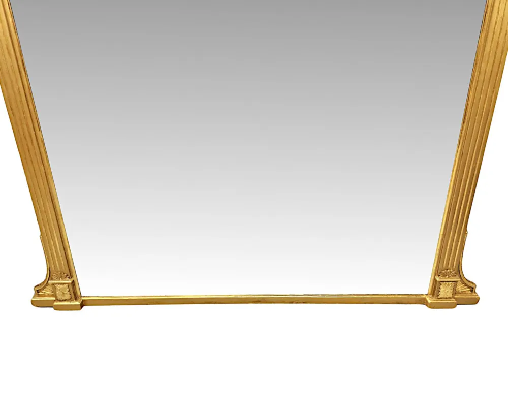 A Very Fine 19th Century Giltwood Overmantel Mirror