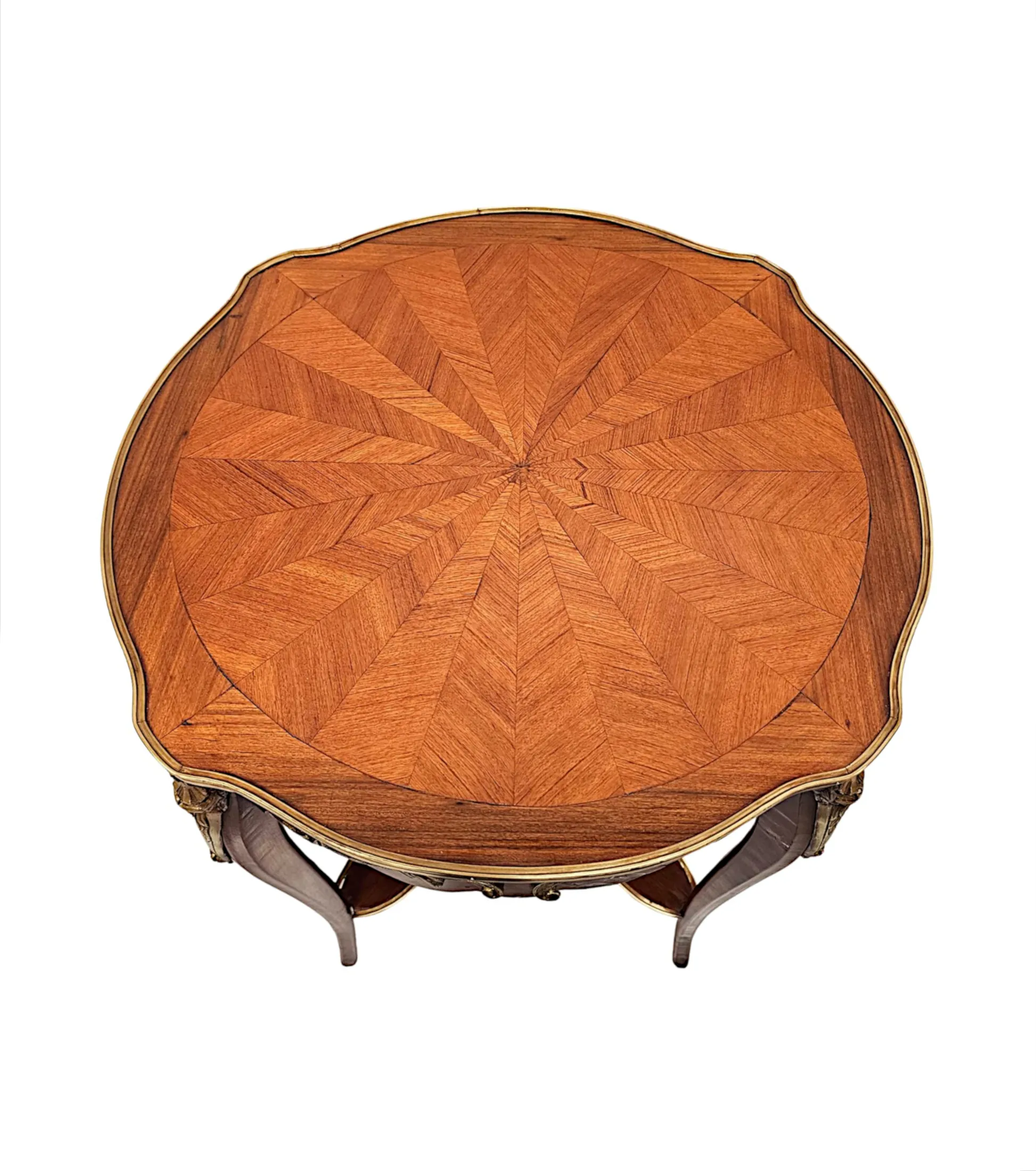 A Very Fine Early 20th Century Brass Mounted Lamp or Occasional Table