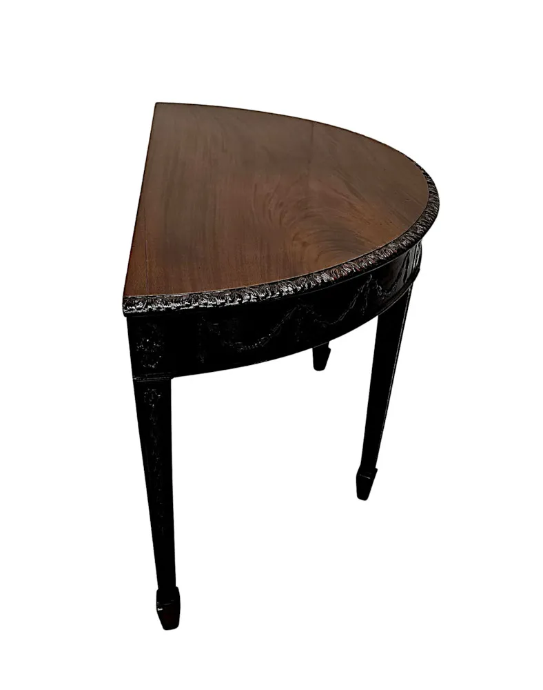 A Very Fine Late 19th Century Adams Design Demi-Lune Hall or Console Table
