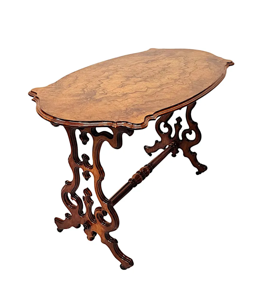 A Very Fine 19th Century Burr Walnut Centre or Side Table