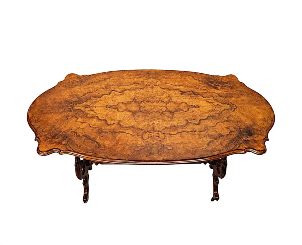 A Very Fine 19th Century Burr Walnut Centre or Side Table