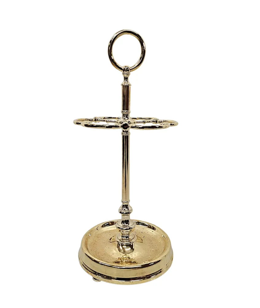 A Very Rare and Fine 19th Century Fully Restored Brass Stick or Umbrella Stand
