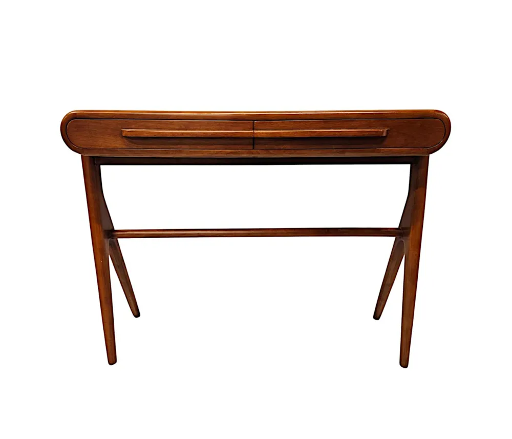  A Stunning Walnut Mid Century Danish Style Console or Side Table