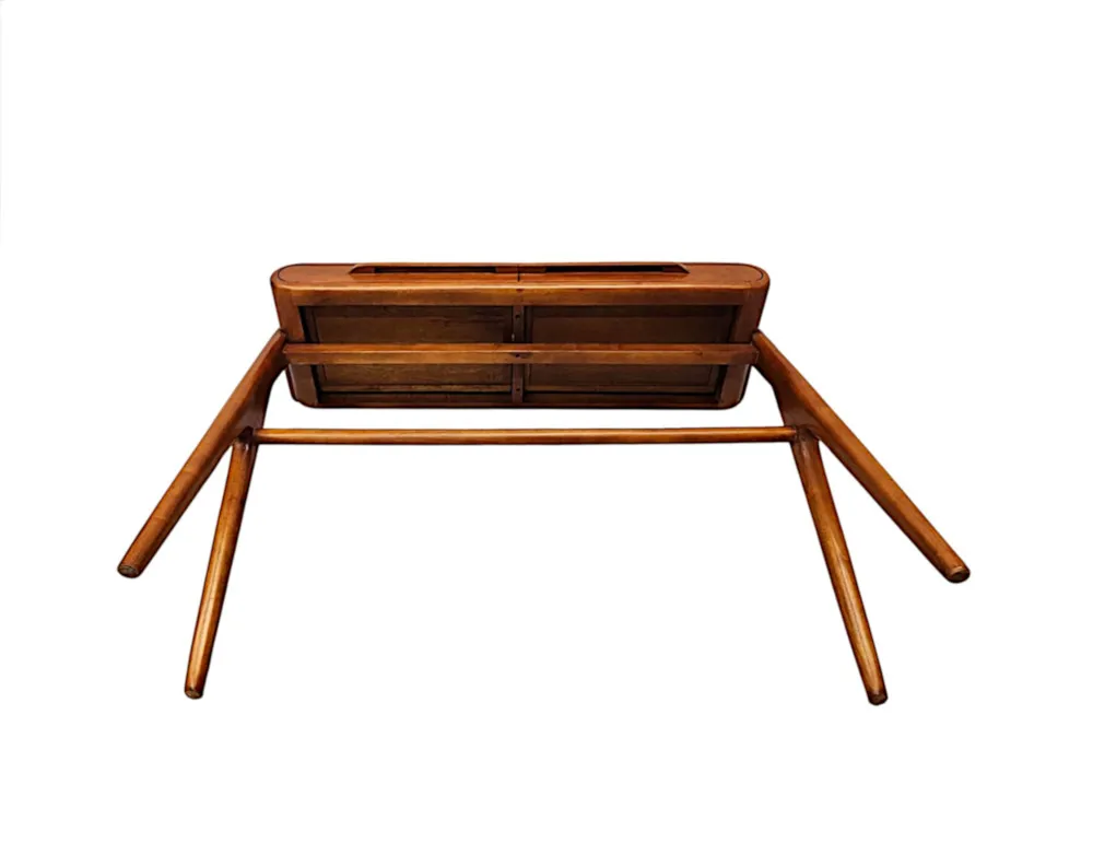  A Stunning Walnut Mid Century Danish Style Console or Side Table