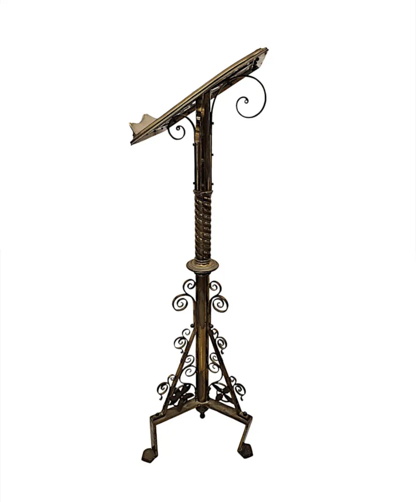  A Very Rare 19th Century Brass Church Lectern