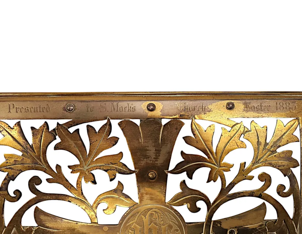  A Very Rare 19th Century Brass Church Lectern