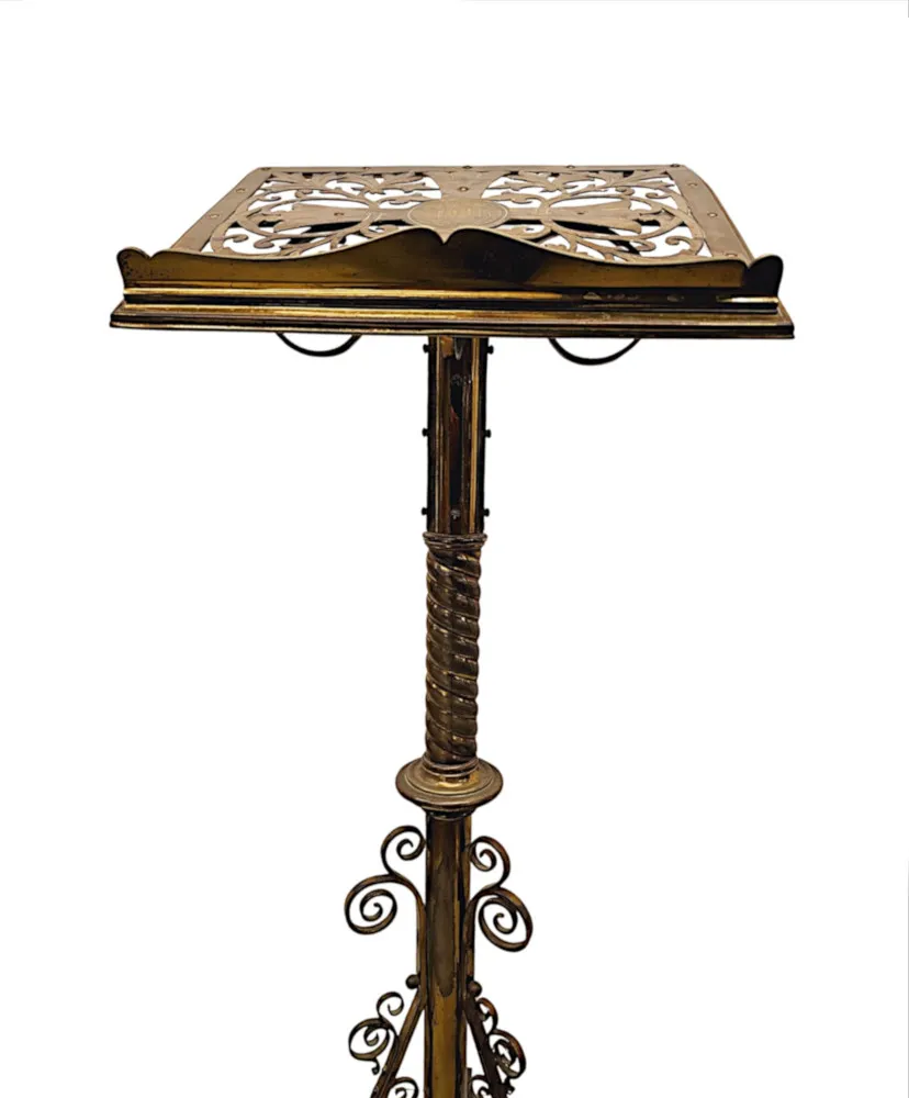  A Very Rare 19th Century Brass Church Lectern
