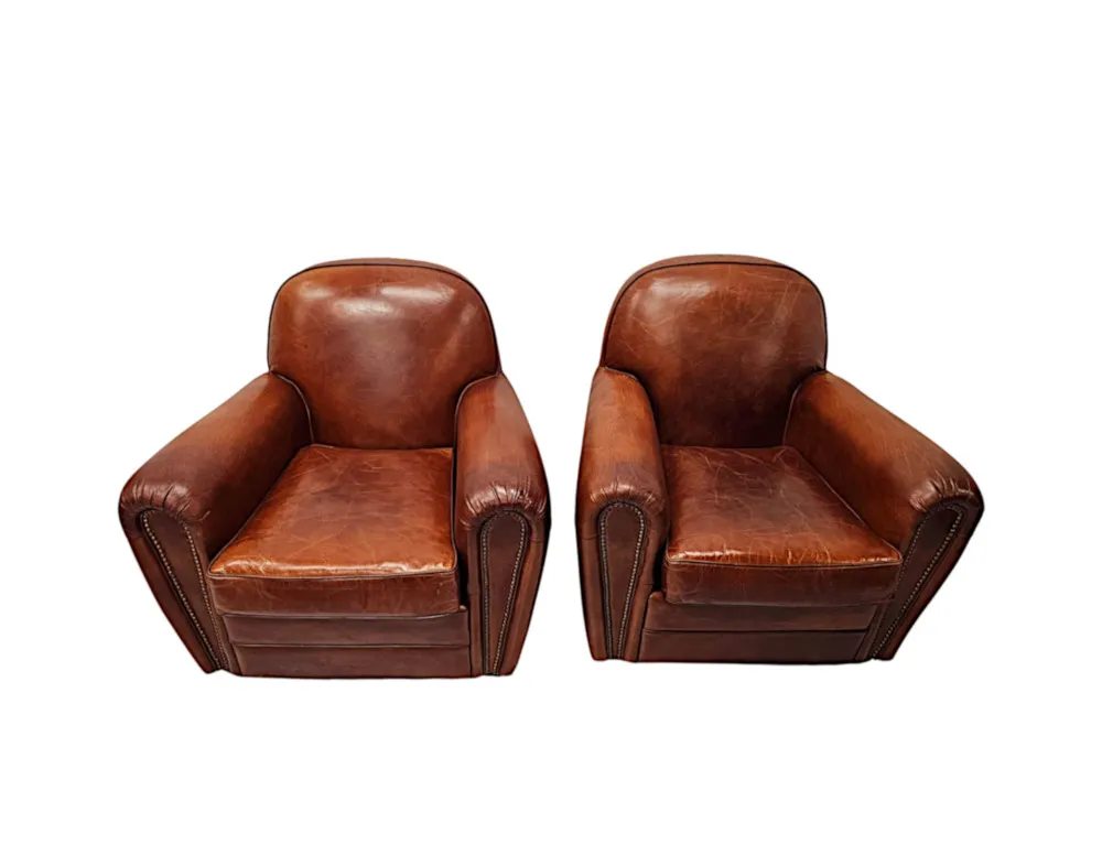  A Fabulous 1930's Design Leather Club Armchair