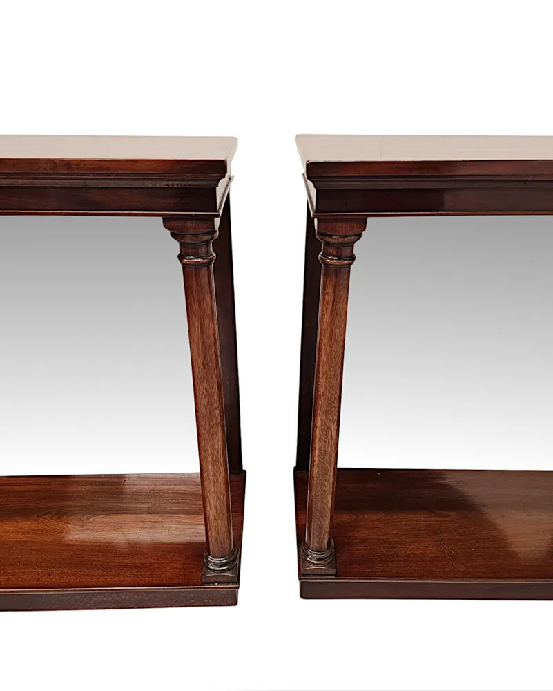  A Fabulous Pair of Hand Made 20th Century Console Tables in the Victorian Style
