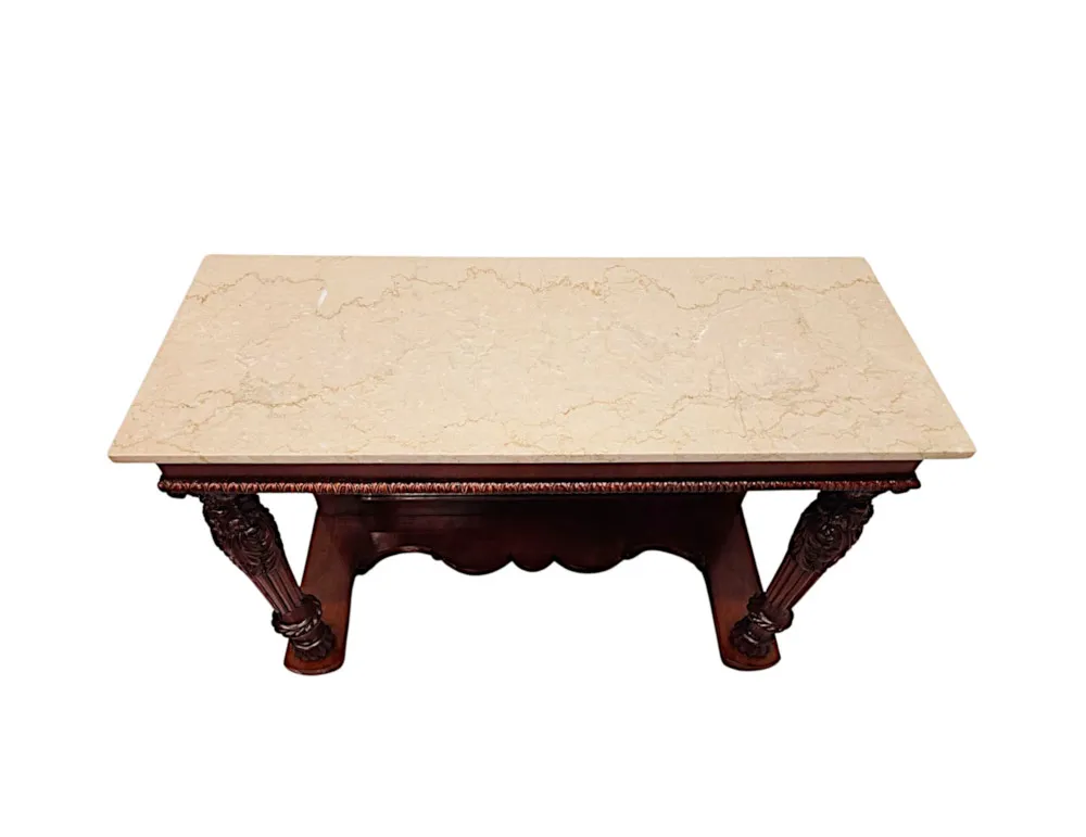 A Stunning 19th Century Marble Top Mirror Back Console Table