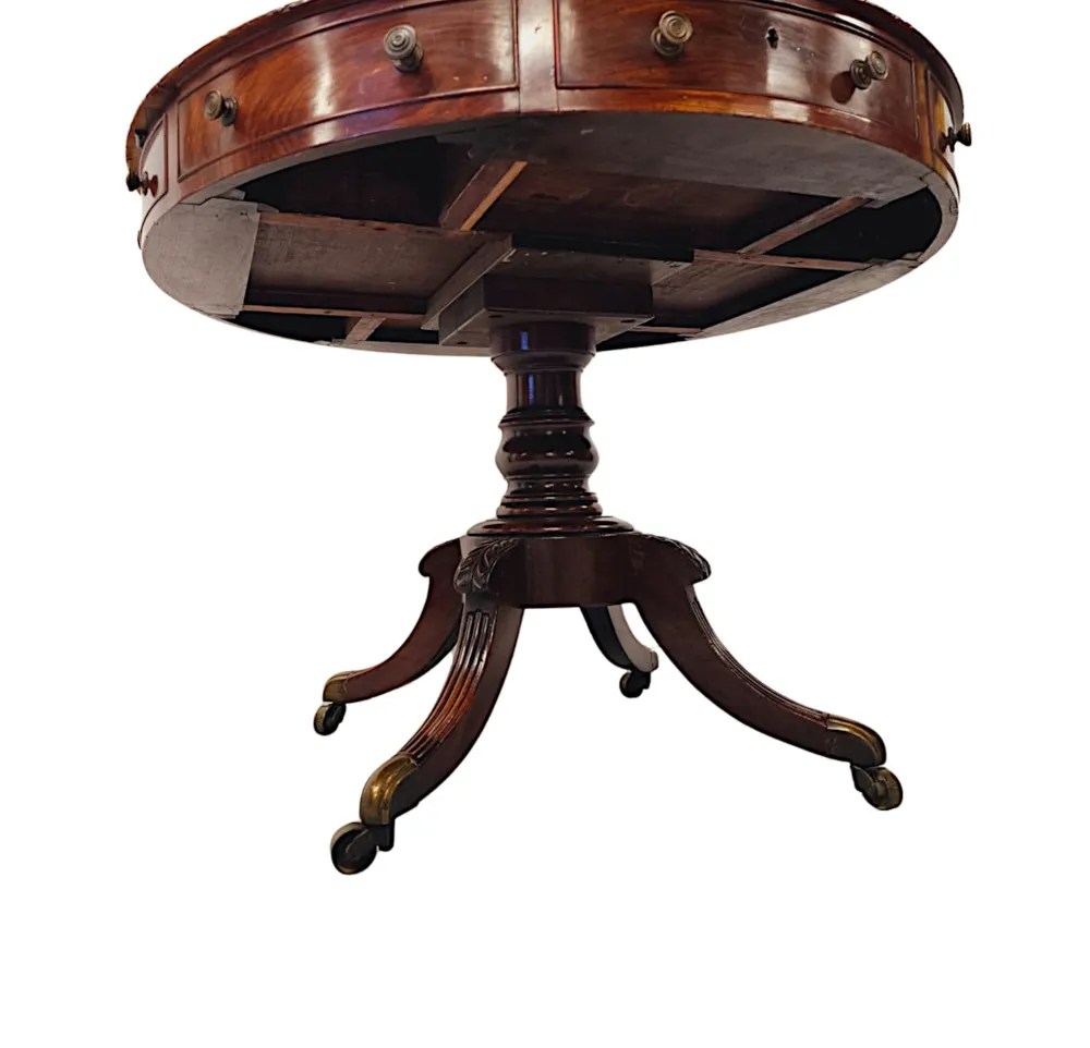 A Very Rare Early 19th Century Regency Revolving Drum Library Centre Table 