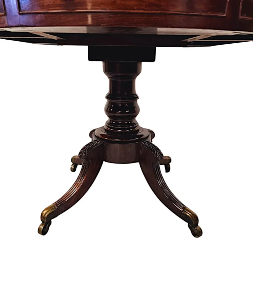 A Very Rare Early 19th Century Regency Revolving Drum Library Centre Table 