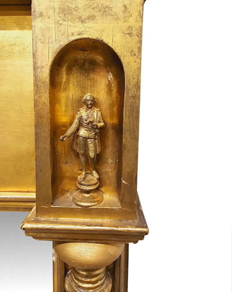 A Very Fine Large 19th Century Giltwood Dressing or Leaner Mirror