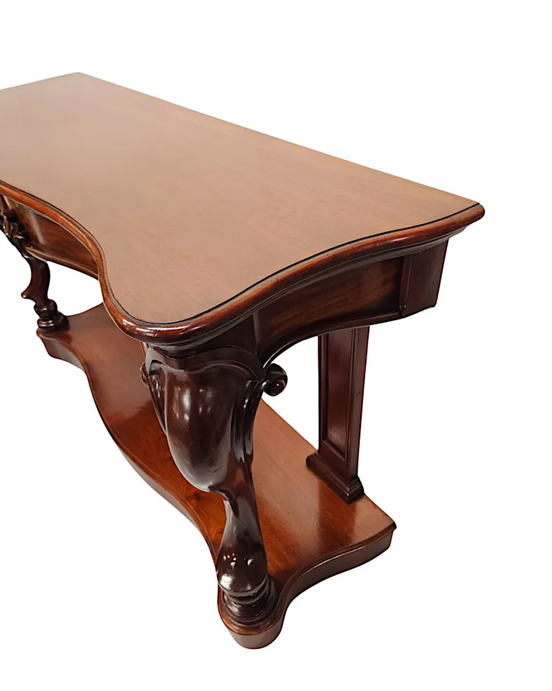  A Very Rare Pair of 19th Century Cabriole Leg Console Tables