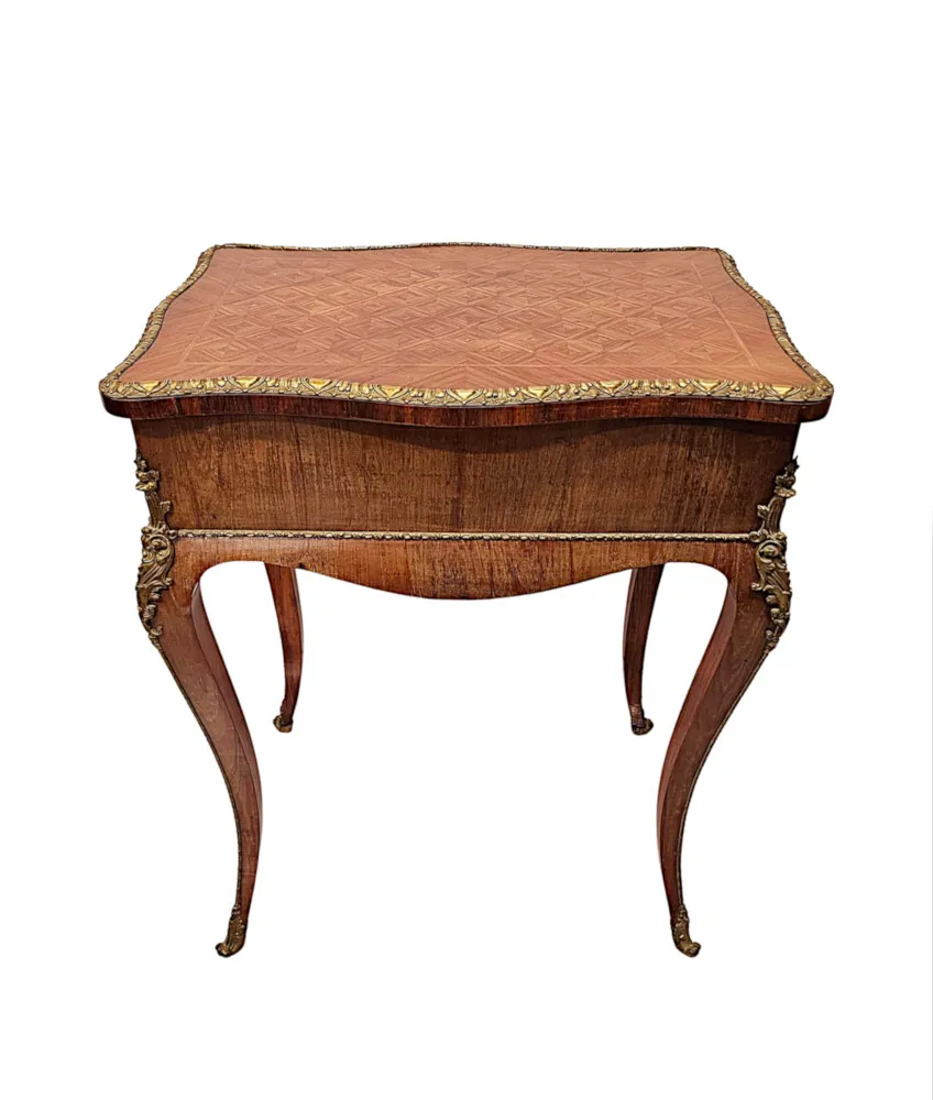 A Very Fine 19th Century Ormolu Mounted Side Table or Ladies Work Box 