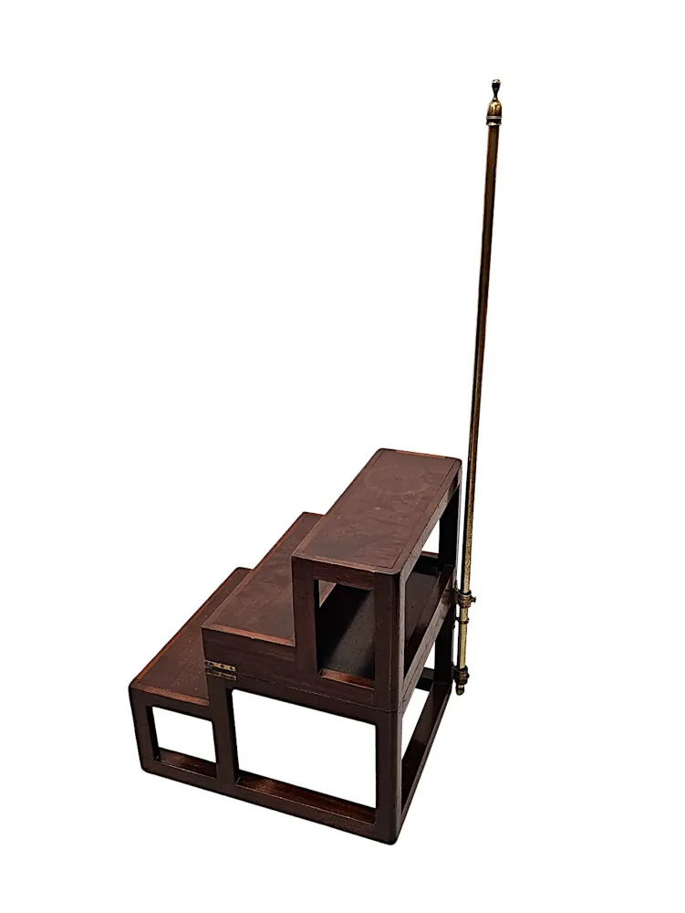  A Very Rare Early 19th Century Metamorphic Library Steps That Converts To A Footstool