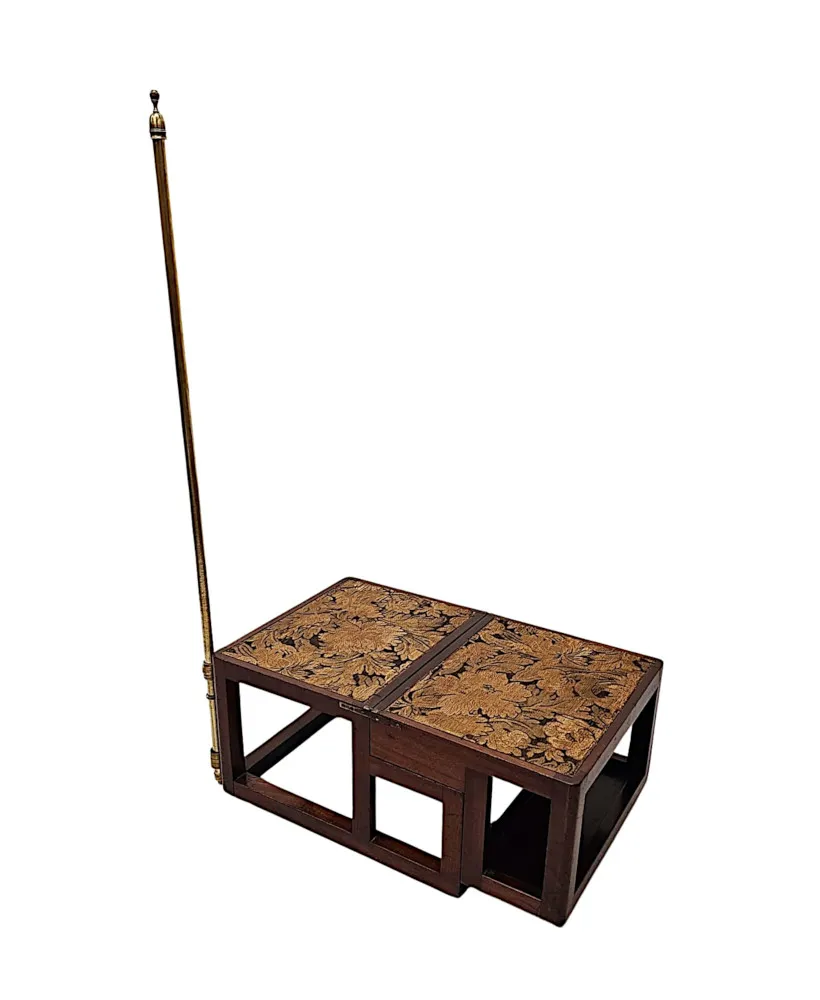  A Very Rare Early 19th Century Metamorphic Library Steps That Converts To A Footstool