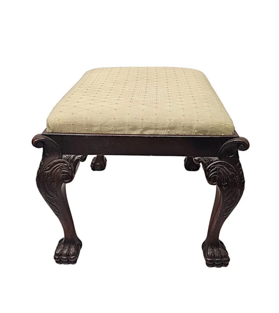 A Fabulous Early 20th Century Stool in the Georgian Irish Style