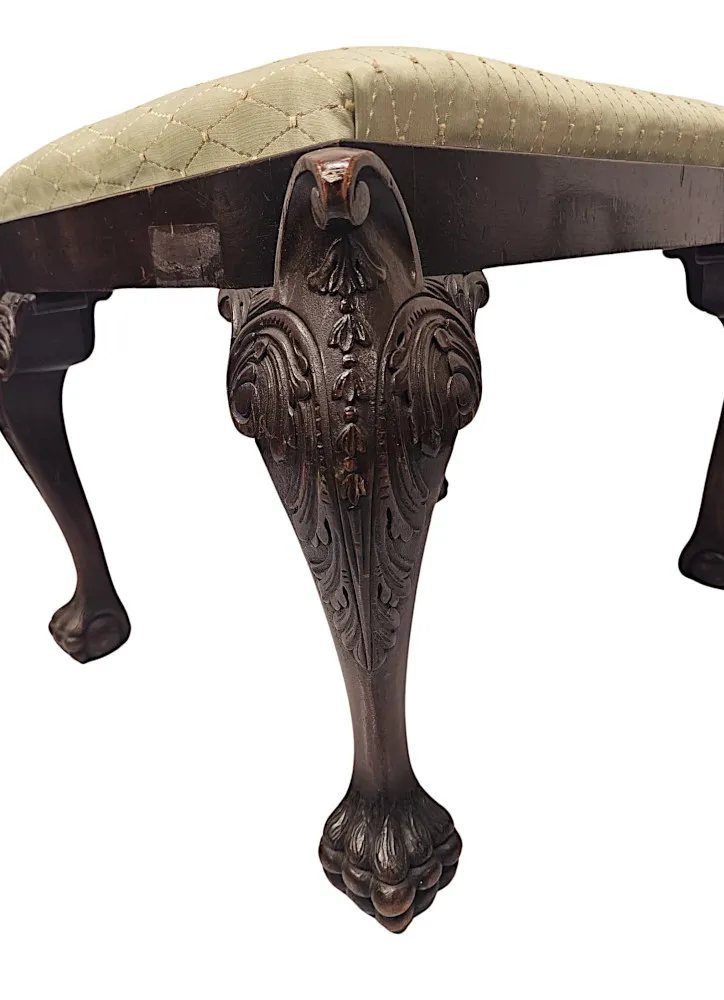 A Fabulous Early 20th Century Stool in the Georgian Irish Style