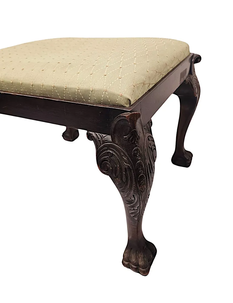 A Fabulous Early 20th Century Stool in the Georgian Irish Style