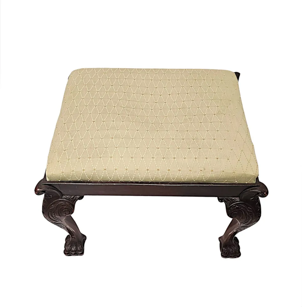 A Fabulous Early 20th Century Stool in the Georgian Irish Style