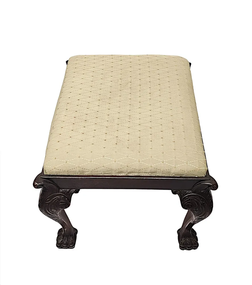 A Fabulous Early 20th Century Stool in the Georgian Irish Style