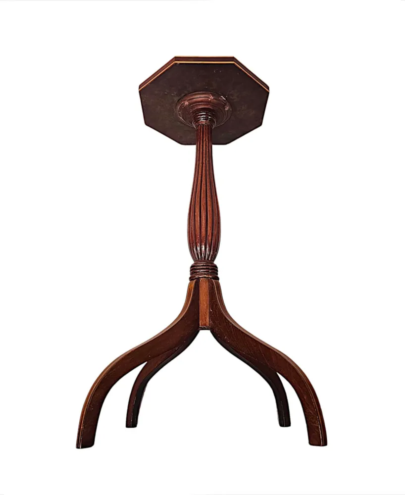 A Very Rare Pair of Edwardian Inlaid Tall Wine Tables