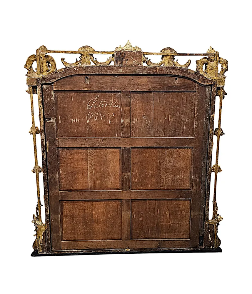 A Very Rare Large Size 19th Century Castle or Country House Overmantel Mirror