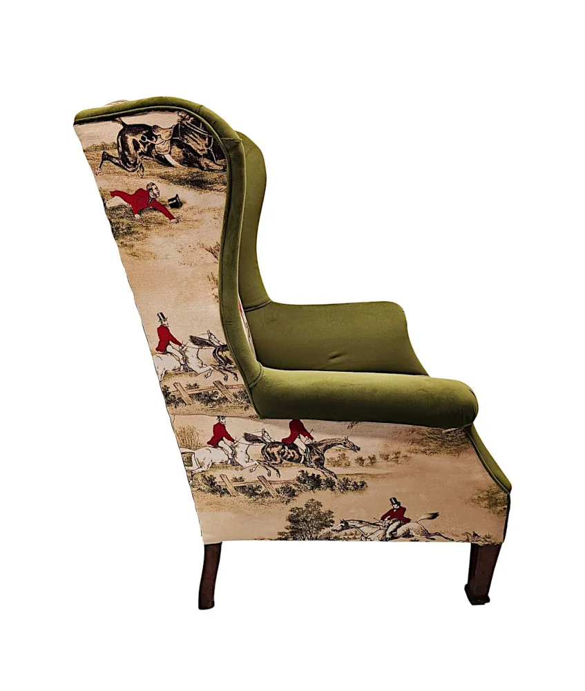 A Very Fine Edwardian Wingback Armchair 