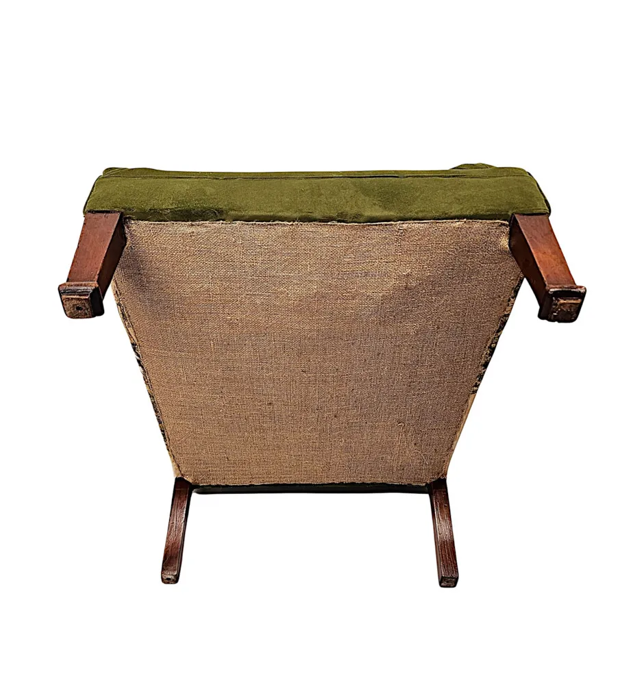 A Very Fine Edwardian Wingback Armchair 