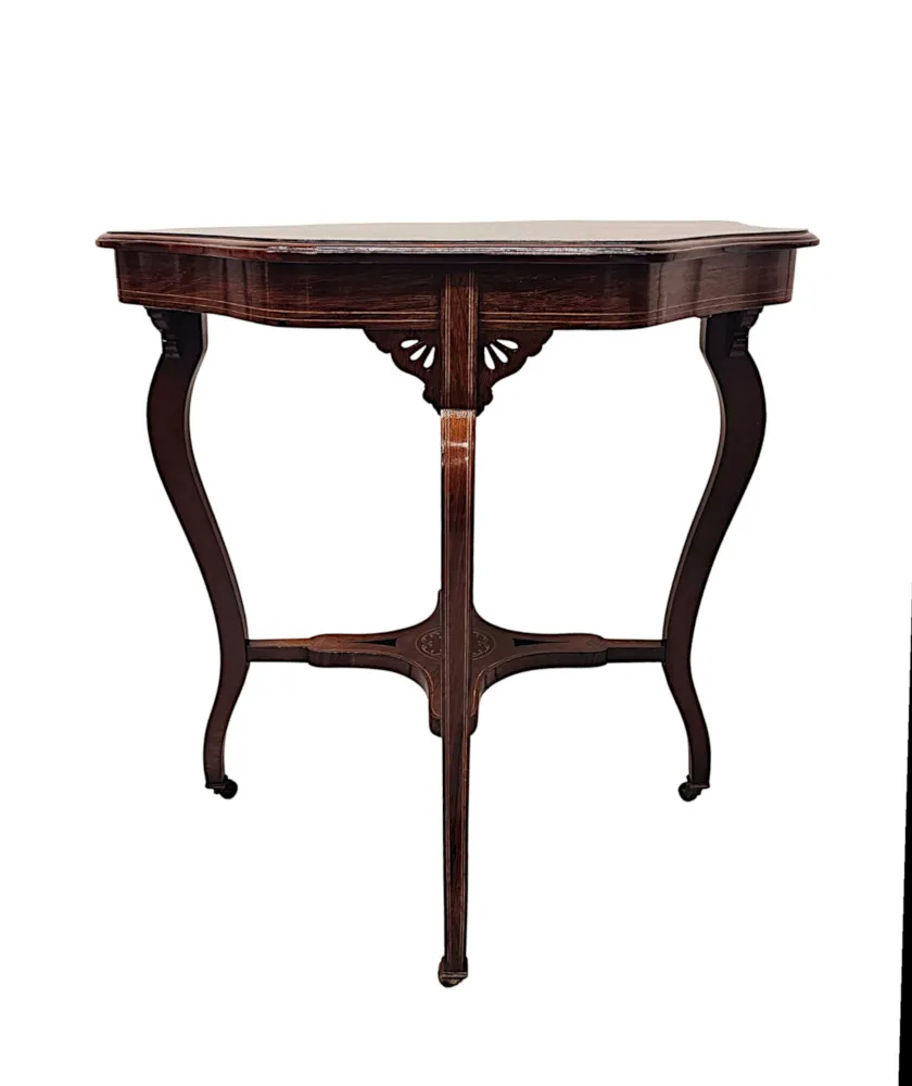 A Stunning Edwardian inlaid Occasional or Lamp Table