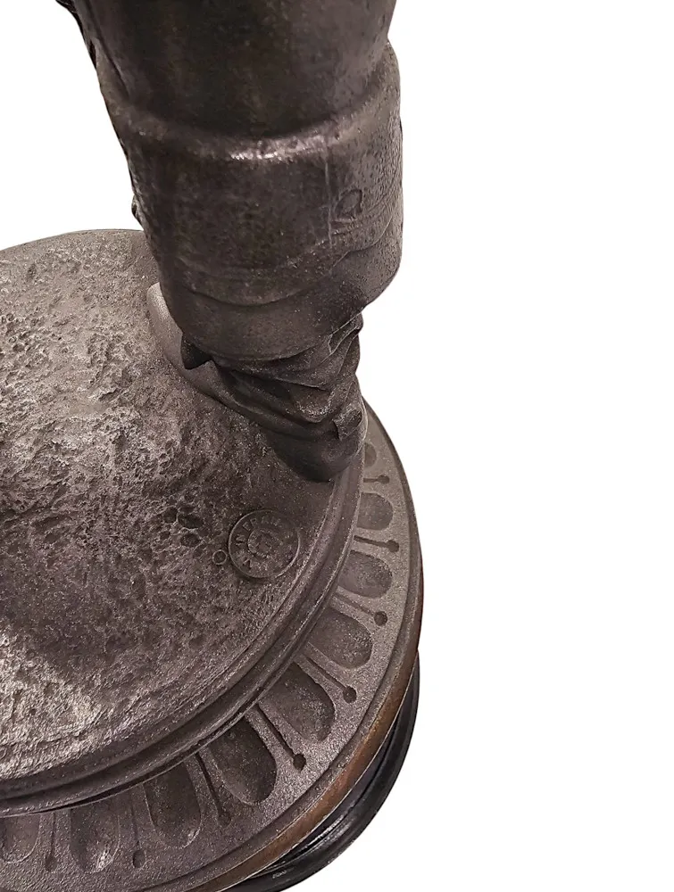 A Rare Pair of 19th Century Spelter Figural Cavalier Sculptures 