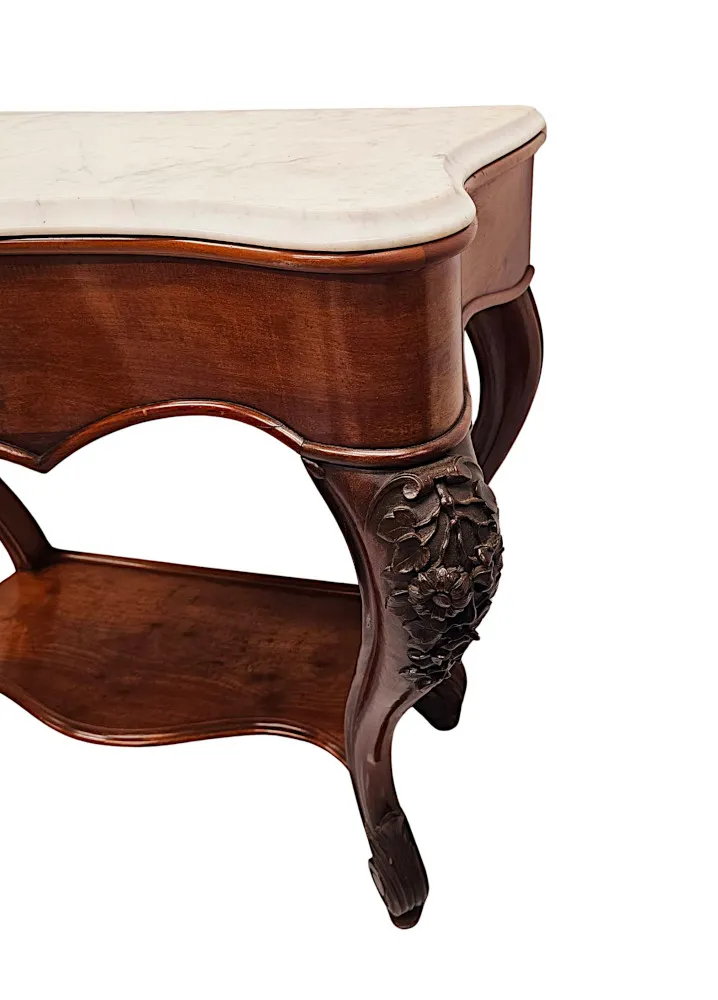 A Fabulous 19th Century Marble Top Console Table