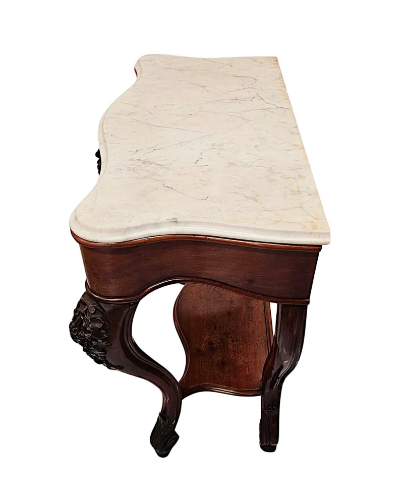 A Fabulous 19th Century Marble Top Console Table