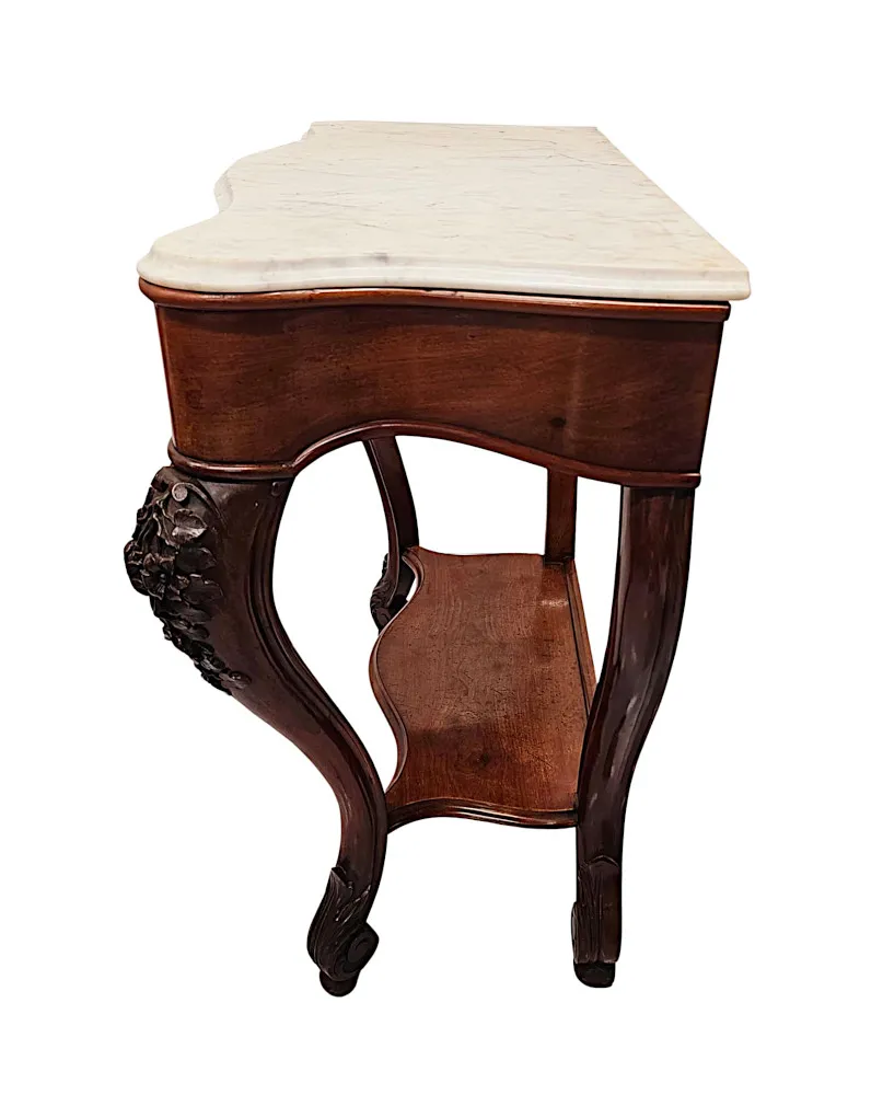 A Fabulous 19th Century Marble Top Console Table