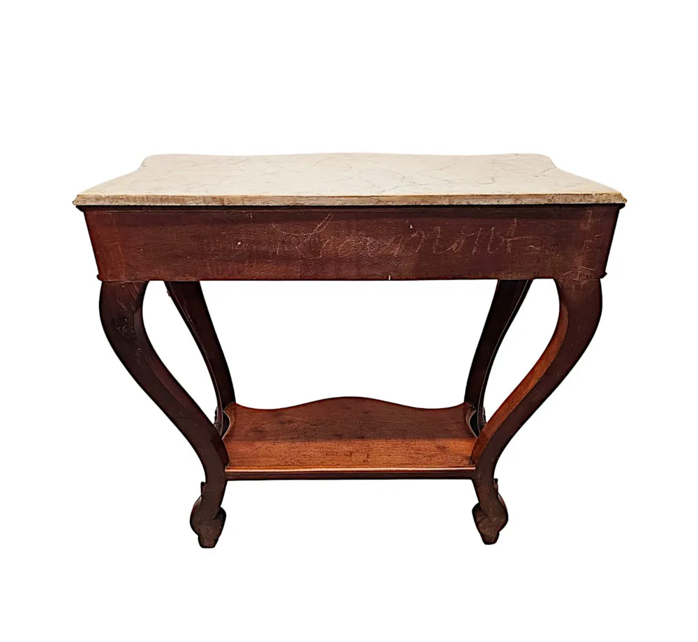 A Fabulous 19th Century Marble Top Console Table