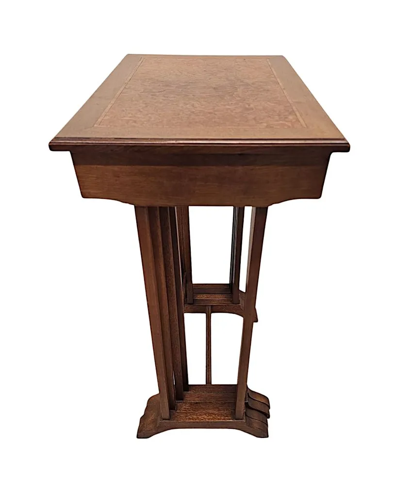 A Stunning Edwardian Inlaid Nest of Four Tables