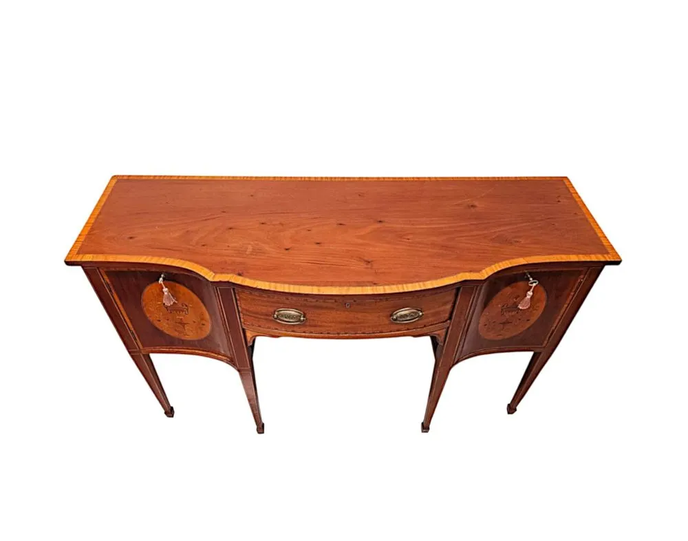 A Stunning Edwardian Marquetry Inlaid Sideboard In The Manner of 'Edward and Roberts, London'