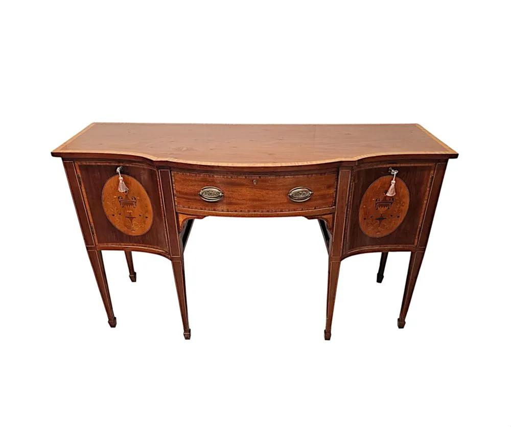A Stunning Edwardian Marquetry Inlaid Sideboard In The Manner of 'Edward and Roberts, London'