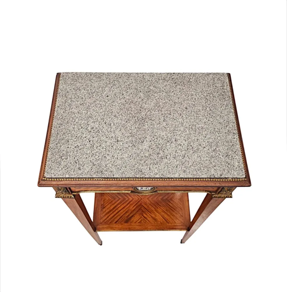 A Fabulous 19th Century Marble Top Ormolu Mounted Lamp Table