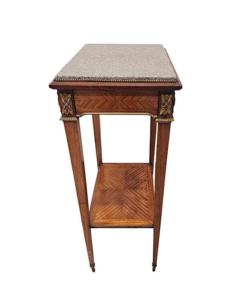 A Fabulous 19th Century Marble Top Ormolu Mounted Lamp Table