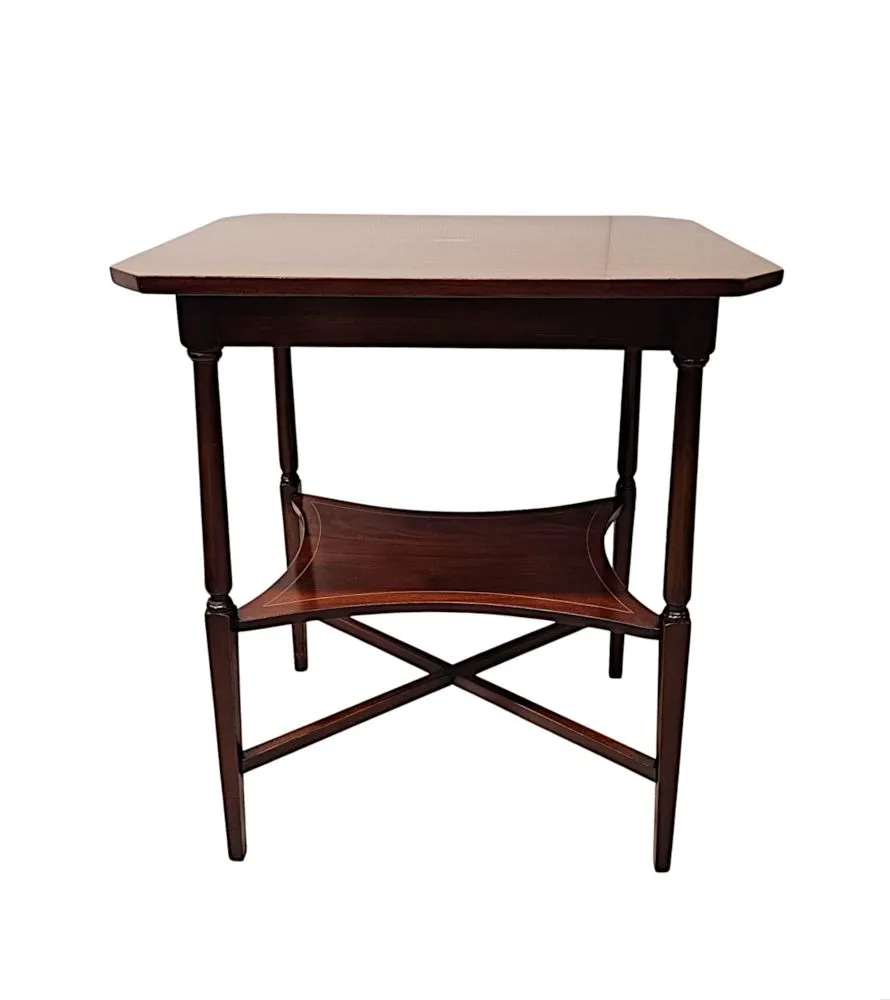  A Fabulous Edwardian Inlaid Occasional or Lamp Table