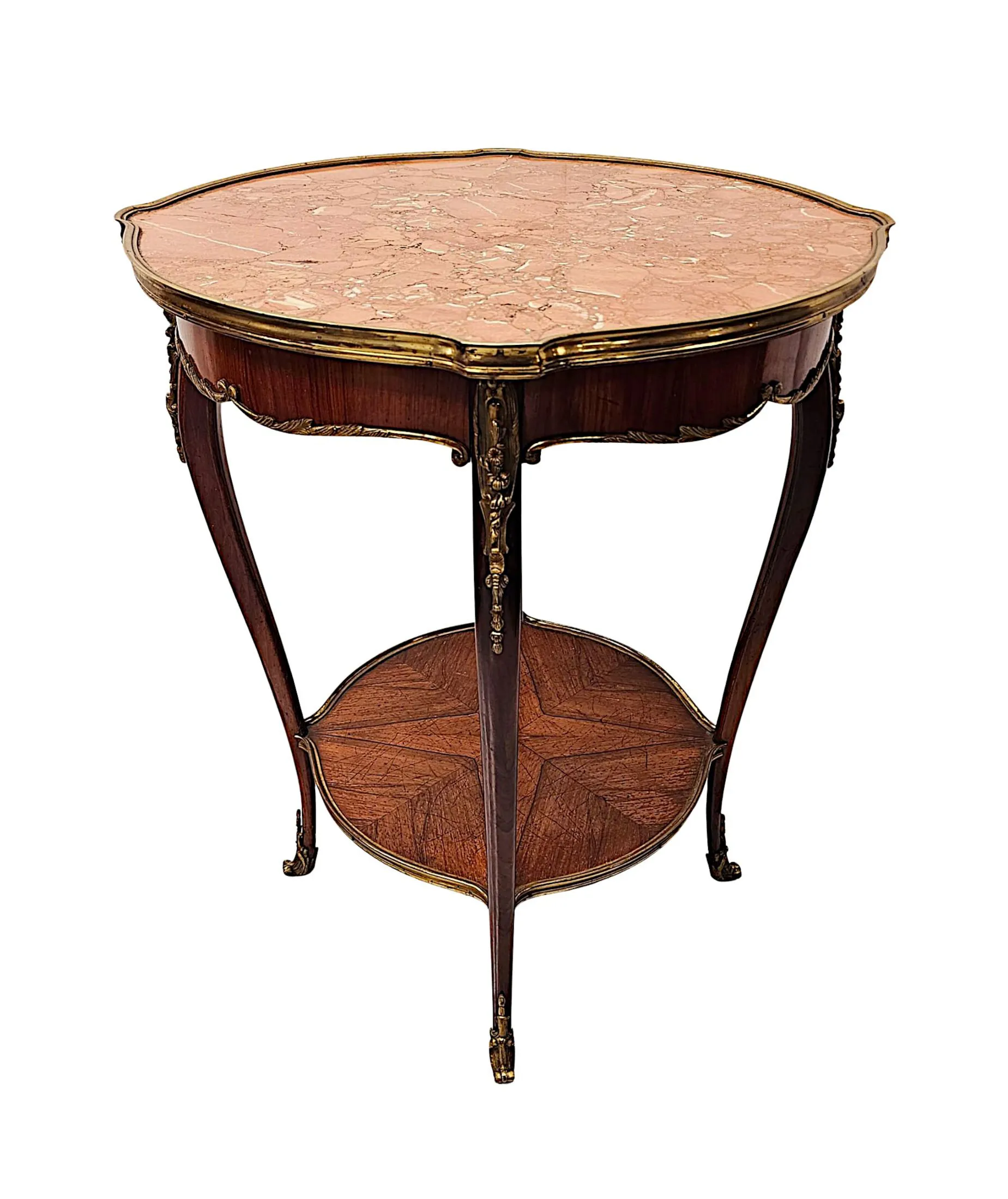A Stunning 19th Century Marble Top Occasional or Lamp Table With Ormolu Mounts